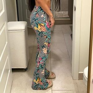 Print leggings flare